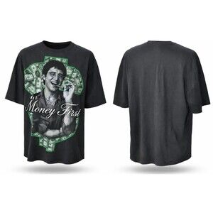 Vintage Scarface Tee Shirt MONEY FIRST Movie Al Pacino 2 XL RARE Men's